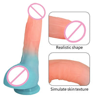 Luminous Silicone Material Dildos Fluorescent Fake Penis Big Dick Male Genitalia Sex Toy For 18 Adult Women Wife Gift Girlfriend