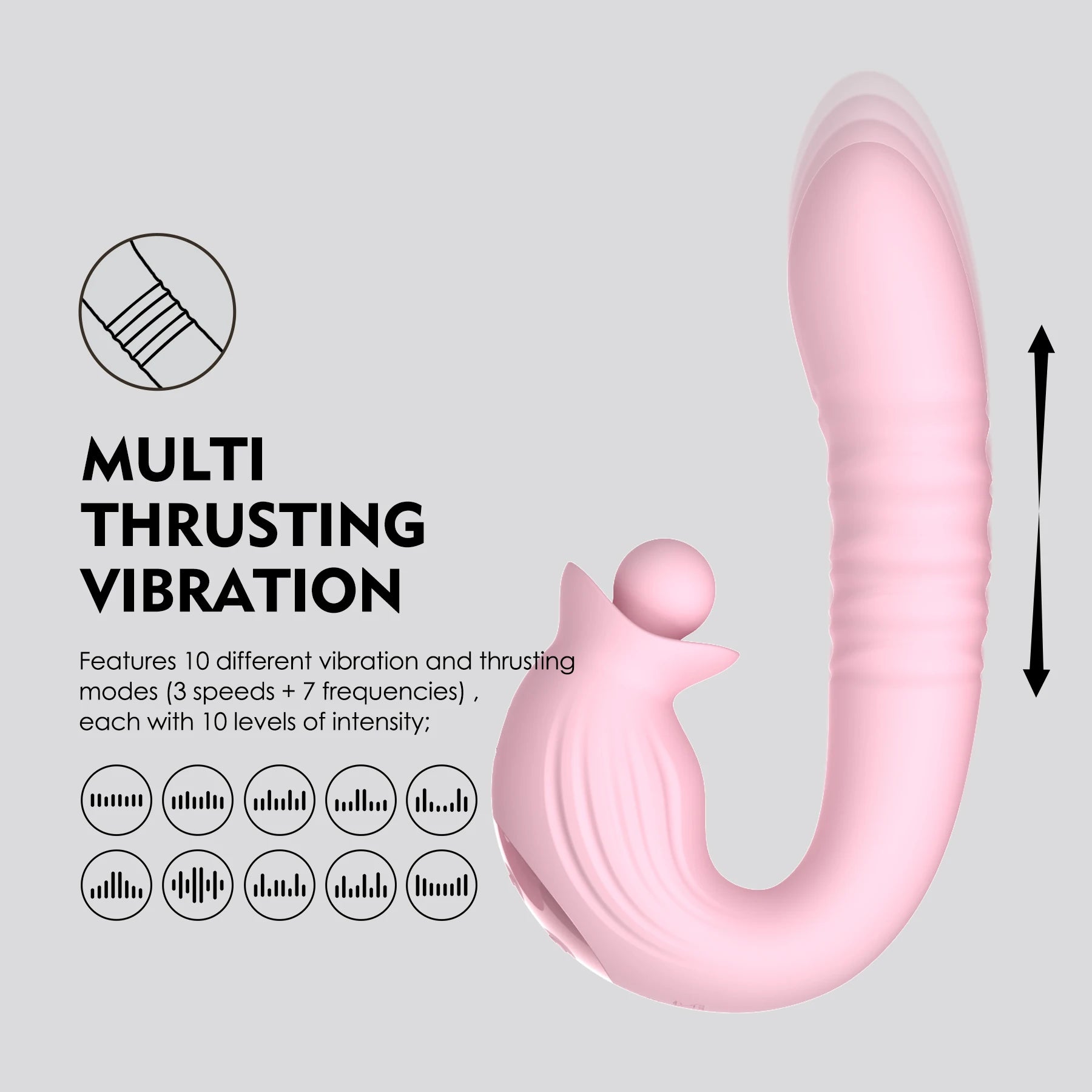 Powerful vibrator, vaginal massager, female stimulation vibrator, tongue licking rabbit, orgasm toy, female 18, thrusting vibrat