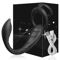 Male Sex Toys Rotating Anal Vibrator Prostate Massager Dual Penis Ring Cock Rings Anal Butt Plug Vibrators Anal Toys for Men 18+