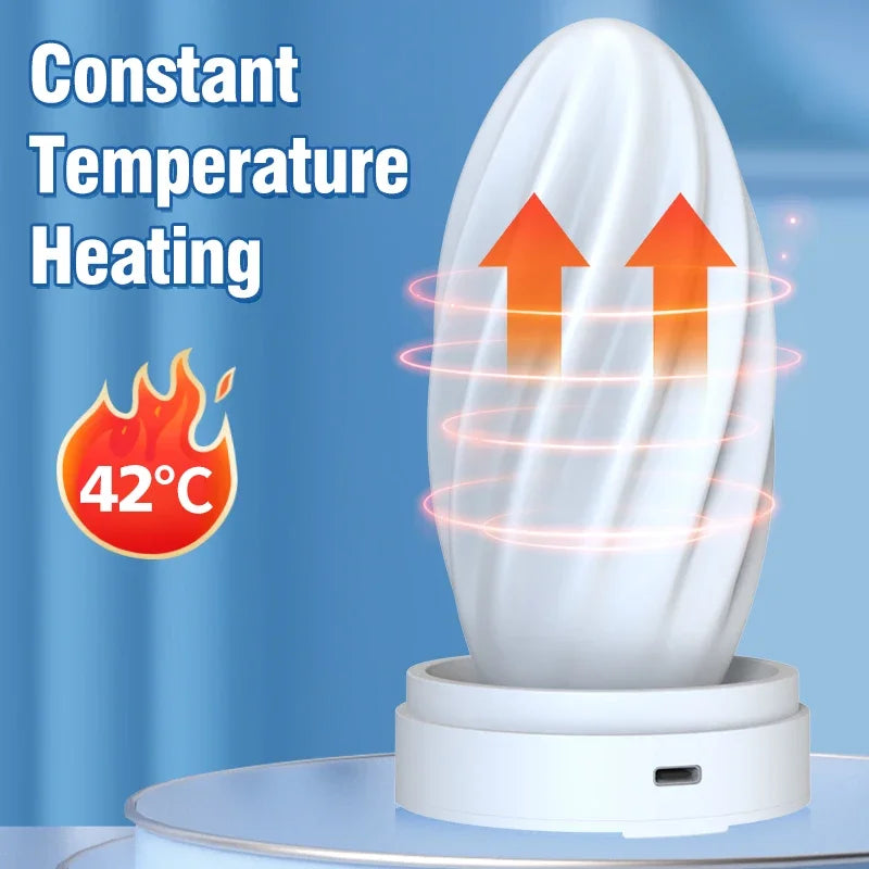 Heated Temperature Controlled Male Masturbation Trainer Cup with Manual Free Drawing Insertion for Climax Self-Pleasure  NM