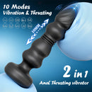 Thrusting Anal Plug Vibrator Anal Beads Male Prostate Massager Telescopic Vibrating Butt Plug Stimulator Sex Toys for Women Men