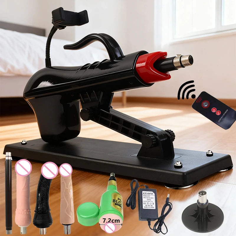 45mm Stroke Remote Control Automatic Telescopic Sex Machines With Big Dildo Kits 3XLR Masturbation Sex Toys for Man and Women
