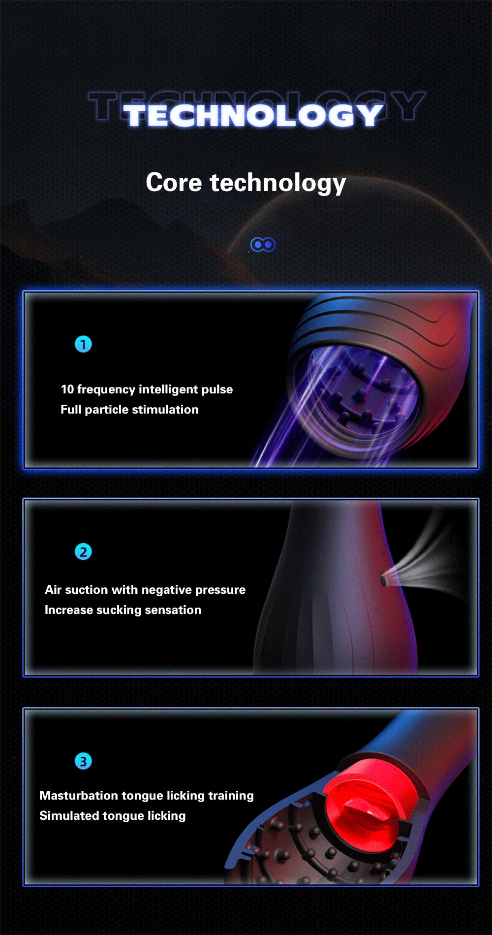 Automatic Male Masturbators Cup Vibrator For Men Vagina Pocket Pussy Blowjob Penis Massager Tongue Glans Trainer Adult Sex Toys