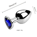 3 Size/set Metal Anal Plug for Women Men Couples Butt Plug Butt Toy Adult Game Masturbator Anal S/M/L Diamond Sex Toy for Adult