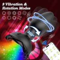 360° Rotation LED Butt Plug for Men Wiggle Vibrating Prostate Massager Gay APP Anal Vibrator Anal Plug Sex Toy for Couples