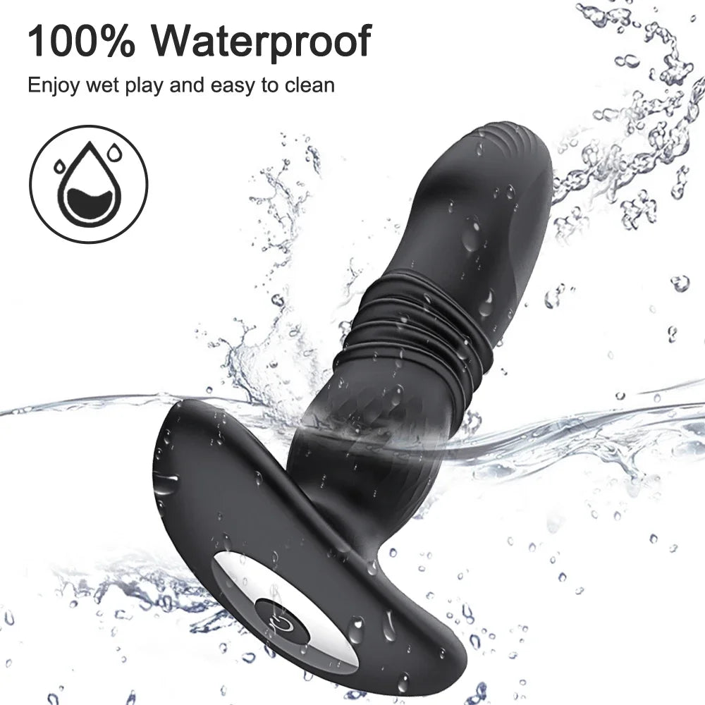 Thrusting Anal Vibrator Men Bluetooth APP Vibrator Remote Control Telescopic Prostate Massager Male Prostate Stimulator