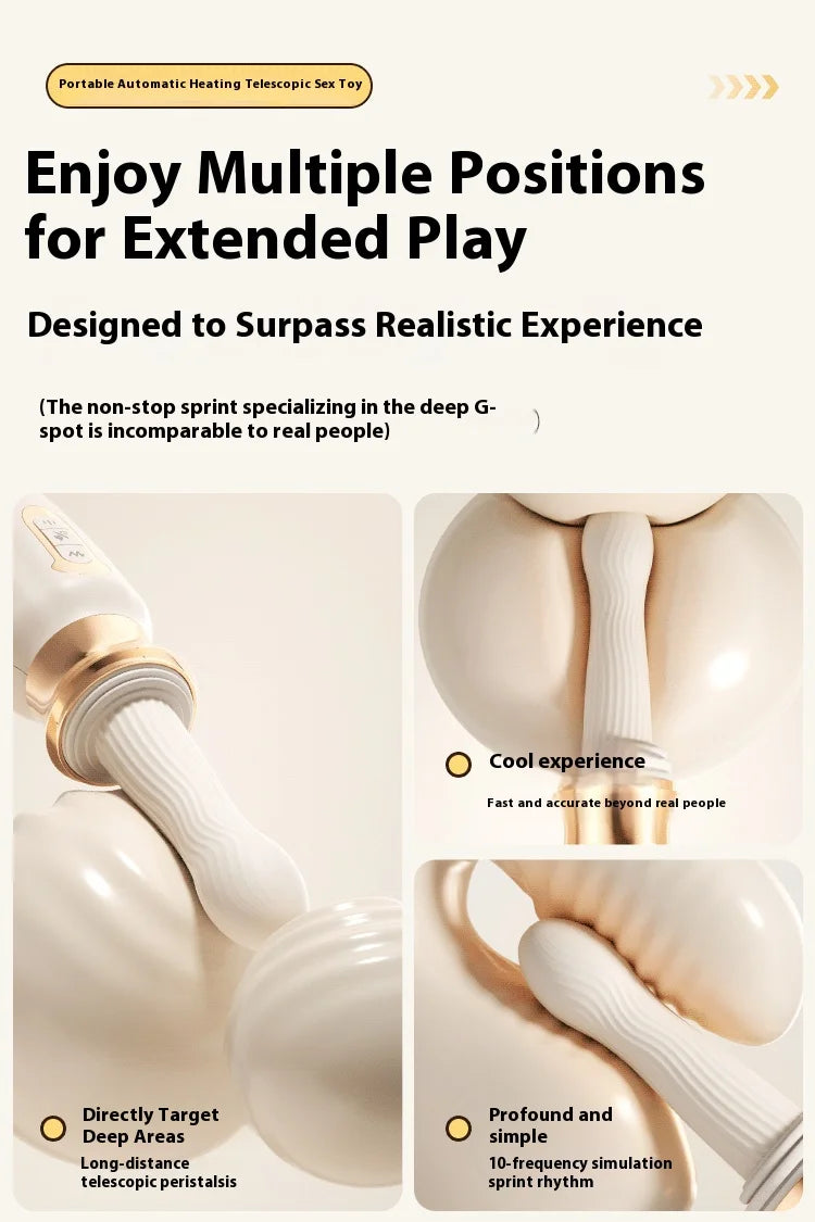 Automatic Telescopic Thrust Gun Vibrator Women Sex Toys Adult Sex Machine Dildo Rechargeable Silicone Vibrator Female Sex Machin