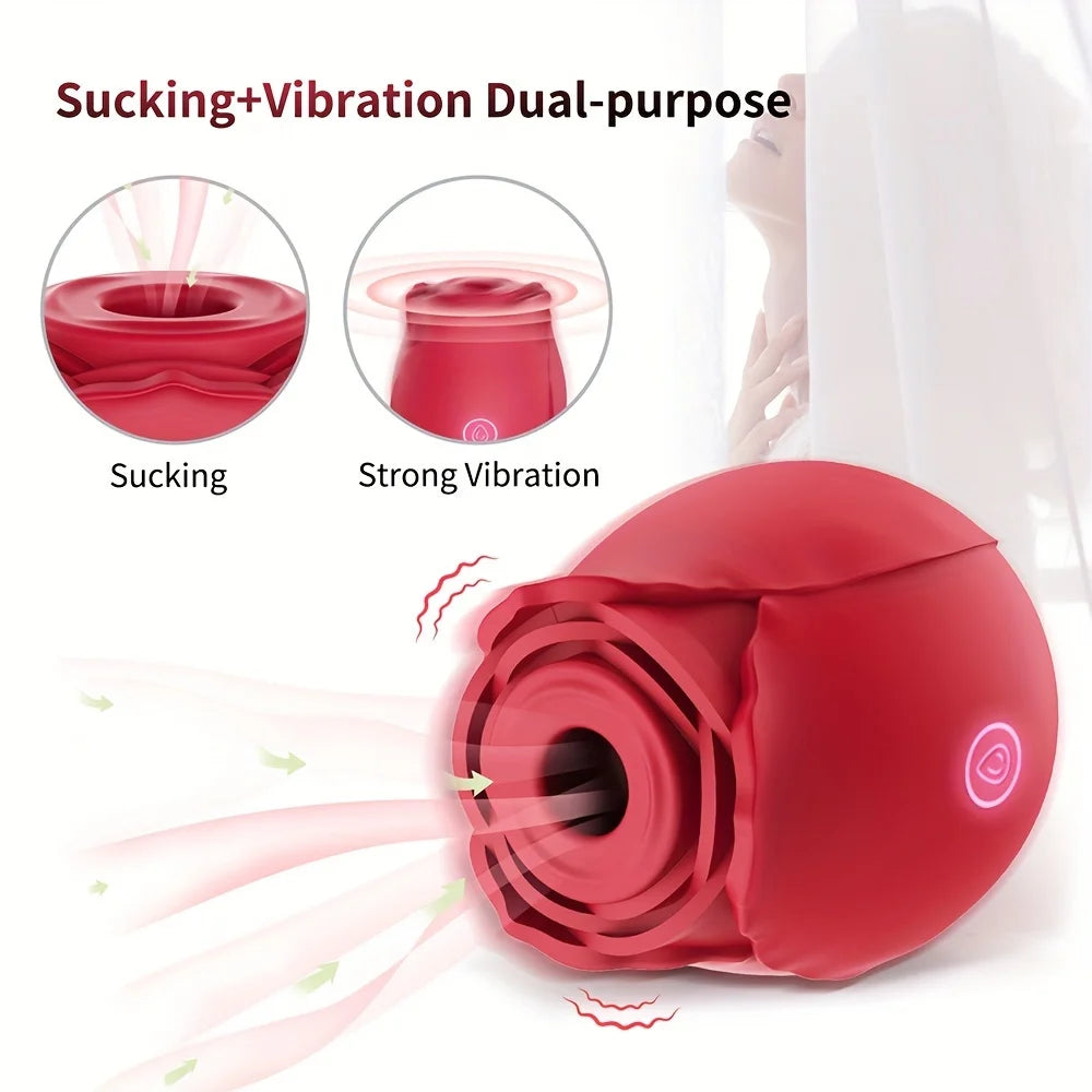Rose Vibrator Egg For Women Clitoris Suction Stimul Nipple Vagina Sucker Dildo Masturbators Sex Toys For Adults 18 Masturbator