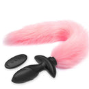 Real Fox Tail Anal Plug Vibrator Cosplay Remote Control Swing Butt Plug Female Masturbator Clitoris Stimulator Sex Toy for Woman