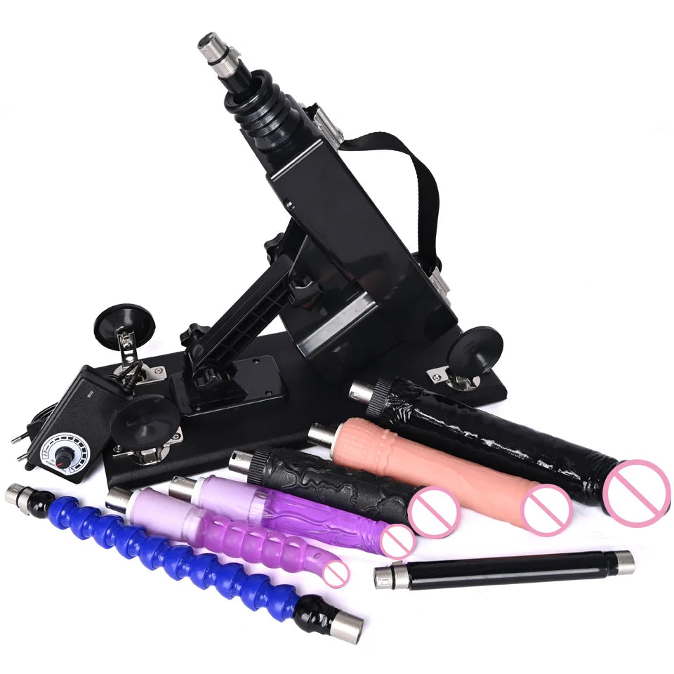 ROUGH BEAST Sex Machine for Women Automatic Men Hand Free Masturbation Machine With 3XLR Dildos Attachments Telescopic Sex Toys