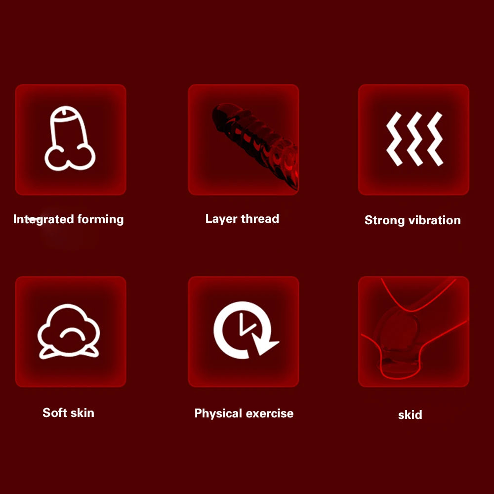 Male Enlargement Delay Vibrators  Penis Sleeve Extensions Condom Cock Ring Vibrating Clits Massager Sexy Adult Sex Toys For Men