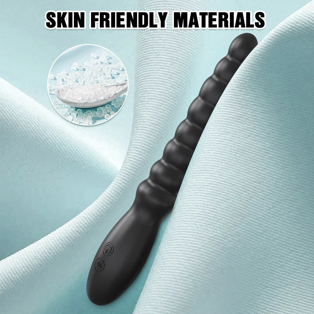 Silicone Anal Beads Vibrator Male Prostate Massager Anal Plug For Woman Men Vibrating Masturbation Anal Dilator Adult Sex Toys