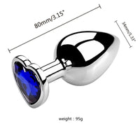 3 Size/set Metal Anal Plug for Women Men Couples Butt Plug Butt Toy Adult Game Masturbator Anal S/M/L Diamond Sex Toy for Adult