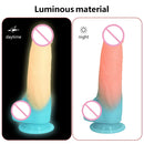 Luminous Silicone Material Dildos Fluorescent Fake Penis Big Dick Male Genitalia Sex Toy For 18 Adult Women Wife Gift Girlfriend