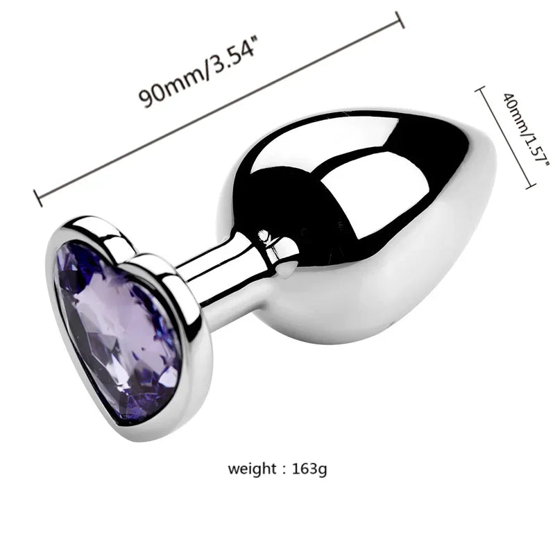 3 Size/set Metal Anal Plug for Women Men Couples Butt Plug Butt Toy Adult Game Masturbator Anal S/M/L Diamond Sex Toy for Adult