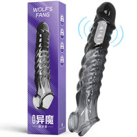 Male Enlargement Delay Vibrators  Penis Sleeve Extensions Condom Cock Ring Vibrating Clits Massager Sexy Adult Sex Toys For Men