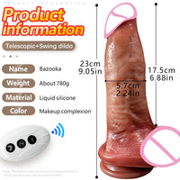 XXXL Huge Dildo Vibrator Dildo Heating Wireless Remote Telescopic Dildo Vibrator For Women Realistic Penis Swing Dick SexToys