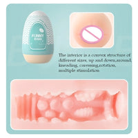 Portable Mini Masturbation Egg Cup Realistic Vagina Penis Massager Sex Toys for Men Adult 18+ Realistic Vagina Anus Stimulator