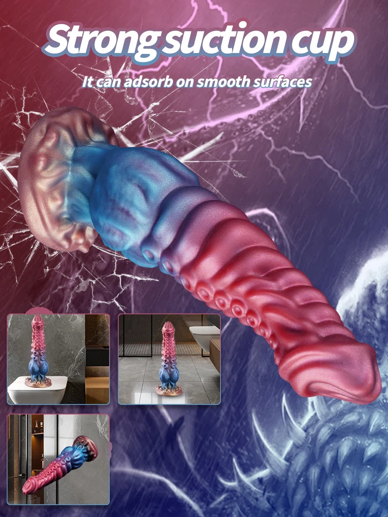S/M/L Tentacle Anal Dildo Thick Silicone Monster Dildo Huge Penis Fake Dick Alien Dildo With Suction Cup Sex Toys For Women Men