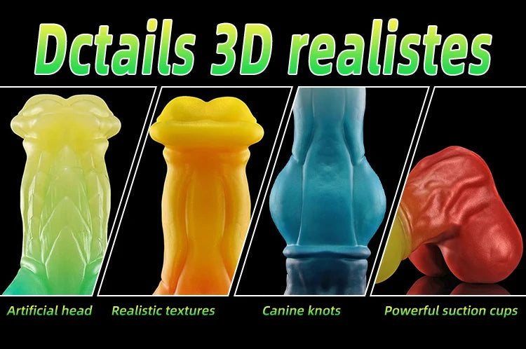 Nothosuar FAXI Fantasy Sex Toys iig Dog Knot Dildo Canine Penis Butt Plug For Men and Women Anal Trainner Fisting Game Sex Shop