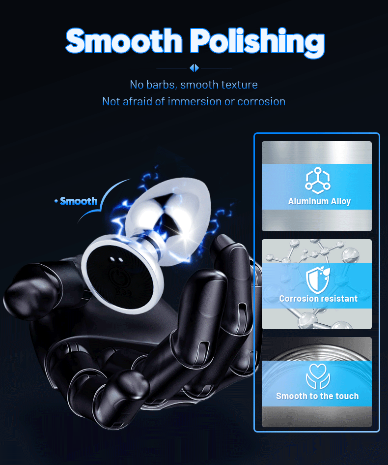 Remote Control Metal Anal Plug Vibrating Electric Shock Stimulator - Steel Adult Sex Toy for Couples, Butt Plug for Men Women