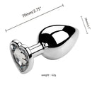 3 Size/set Metal Anal Plug for Women Men Couples Butt Plug Butt Toy Adult Game Masturbator Anal S/M/L Diamond Sex Toy for Adult