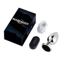 Remote Control Metal Anal Plug Vibrating Electric Shock Stimulator - Steel Adult Sex Toy for Couples, Butt Plug for Men Women