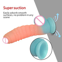 Luminous Silicone Material Dildos Fluorescent Fake Penis Big Dick Male Genitalia Sex Toy For 18 Adult Women Wife Gift Girlfriend