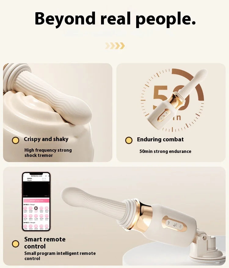 Automatic Telescopic Thrust Gun Vibrator Women Sex Toys Adult Sex Machine Dildo Rechargeable Silicone Vibrator Female Sex Machin