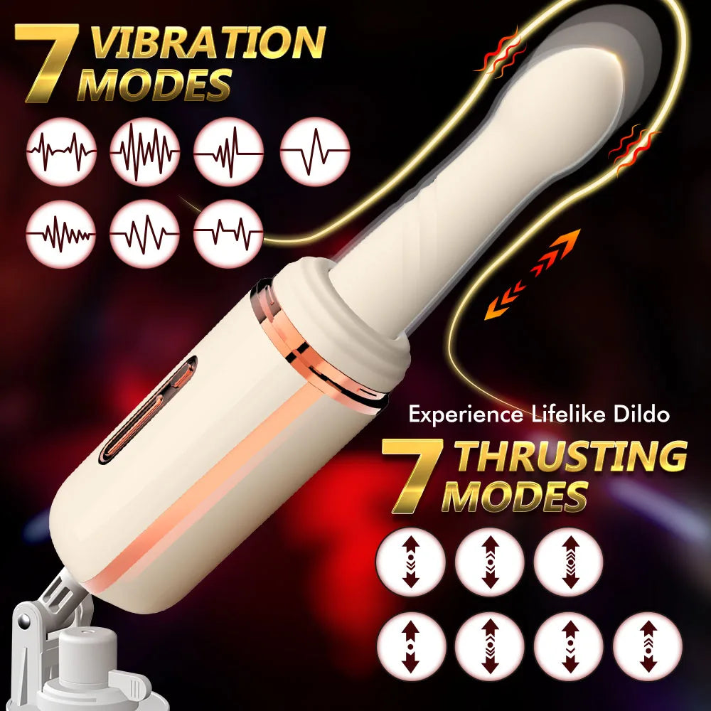 Pull and insert dildo vibrator Female G-spot anal dildo machine 7 vibratory thrust modes Intelligent heating couple anal toys