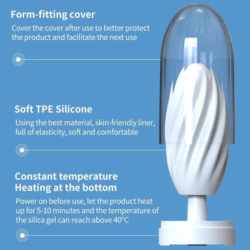 Heated Temperature Controlled Male Masturbation Trainer Cup with Manual Free Drawing Insertion for Climax Self-Pleasure  NM