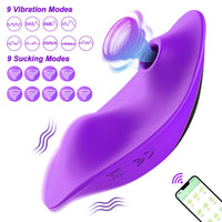 Bluetooth APP Wearable Sucking Vibrator for Women 's Panties Clit Sucker Clitoris Stimulator Adult Goods Sex Toy for Female