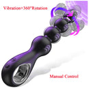 360° Rotation Anal Beads  Vibrating Butt Plug Vibrator Male Prostate Massager Anal Plug Stimulator Sex Toys for Women Men