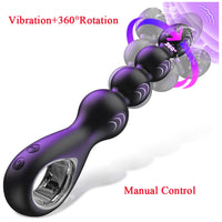 360° Rotation Anal Beads  Vibrating Butt Plug Vibrator Male Prostate Massager Anal Plug Stimulator Sex Toys for Women Men