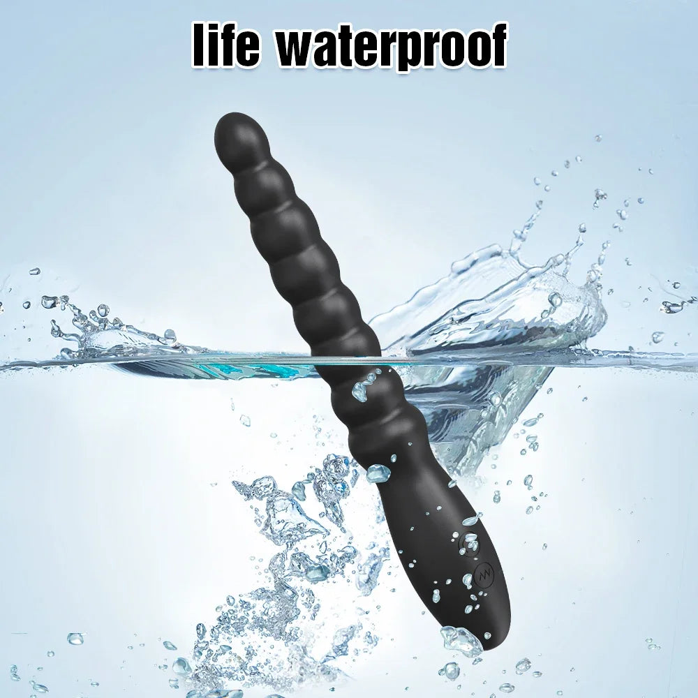 Silicone Anal Beads Vibrator Male Prostate Massager Anal Plug For Woman Men Vibrating Masturbation Anal Dilator Adult Sex Toys