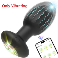 360° Rotation LED Butt Plug for Men Wiggle Vibrating Prostate Massager Gay APP Anal Vibrator Anal Plug Sex Toy for Couples
