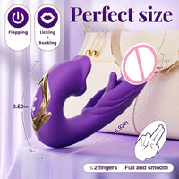 Redshark Remote Control G-Spot Vibrator for Women 7 Flapping & 5 Licking Sucking Modes USB Powered Dildo Sex Toy