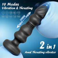 Thrusting Anal Plug Vibrator Anal Beads Male Prostate Massager Telescopic Vibrating Butt Plug Stimulator Sex Toys for Women Men