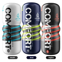 Manual Male Masturbator Soft Rubber Climax Airplane Cup Anal Vagina Mouth Sucking Penis Trainer Adult Sex Toys for Men 18+