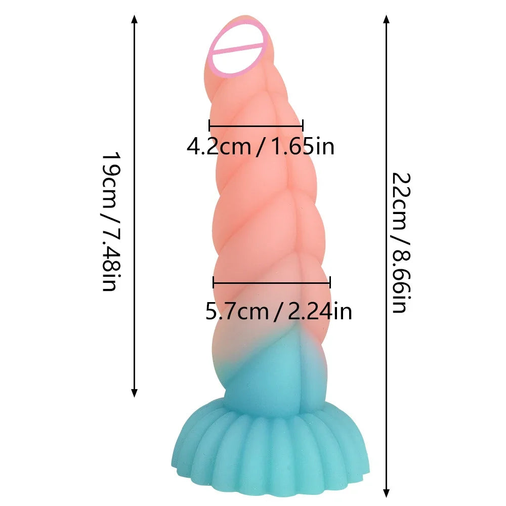 Luminous Silicone Material Dildos Fluorescent Fake Penis Big Dick Male Genitalia Sex Toy For 18 Adult Women Wife Gift Girlfriend