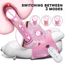 Cute Doll Automatic Thrusting Vibrating Sex Machine for Women Polar Bear Pillow Remote Control 360 Rotation Simulation Sex Toys