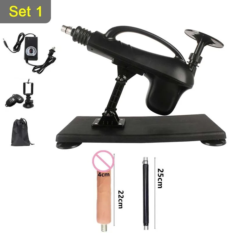 Full Automatic Telescopic Sex Machine DIY Female Sex Toy 3XLR Masturbation Sex Machine Telescopic Dildo Vibrator Sexy Toy