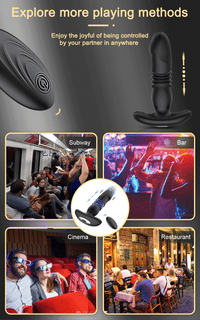 Thrusting Anal Vibrator Men Bluetooth APP Vibrator Remote Control Telescopic Prostate Massager Male Prostate Stimulator