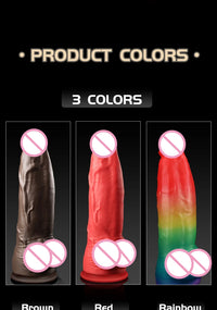 JYBL TITAN Liquid Silicone Dildo Soft Plug Adult Toy for Men Realistic Design Vibrating Option Available in Multiple Sizes