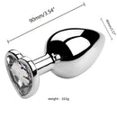 3 Size/set Metal Anal Plug for Women Men Couples Butt Plug Butt Toy Adult Game Masturbator Anal S/M/L Diamond Sex Toy for Adult