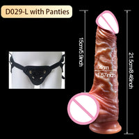 Wearable Realistic Dildo Sliding Skin Testicles Anal Vagina Sexy sex toys Adult Masturbation Big Penis For Women Sex Toys Dildos