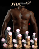 JYBL Warrior Platinum Soft Plug Dildos Silicone Sex Toys for Couples Unisex Phthalate-Free Vibrating