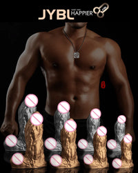JYBL Warrior Platinum Soft Plug Dildos Silicone Sex Toys for Couples Unisex Phthalate-Free Vibrating