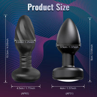 APP Control Rotation Butt Plug for Men Women Wiggle Anal Vibrator Gay Anal Plug with LED Adult Sex Toy for Couples Sex Supplies