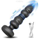 Thrusting Anal Plug Vibrator Anal Beads Male Prostate Massager Telescopic Vibrating Butt Plug Stimulator Sex Toys for Women Men